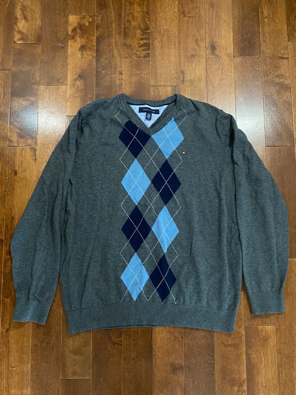 Men's Tommy Hilfiger Argyle Sweater Size XL